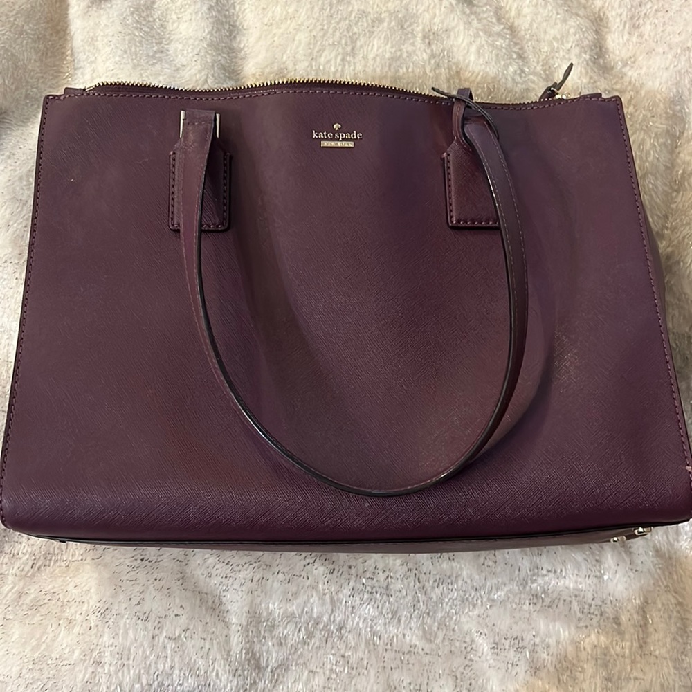 Deep plum Kate Spade large bag
